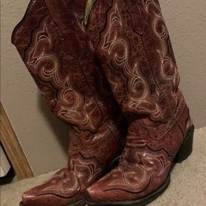 Red inlay Corral boots